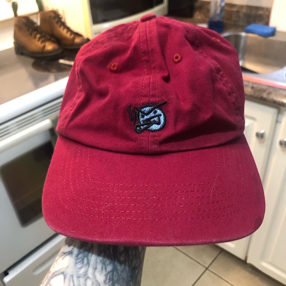 Red Polar hat. Skateboarding hat. Worn once